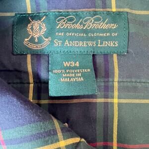 Brooks Brothers St Andrews Links Golf Shorts W34 Black 9”Inseam Tee/Glove Pocket
